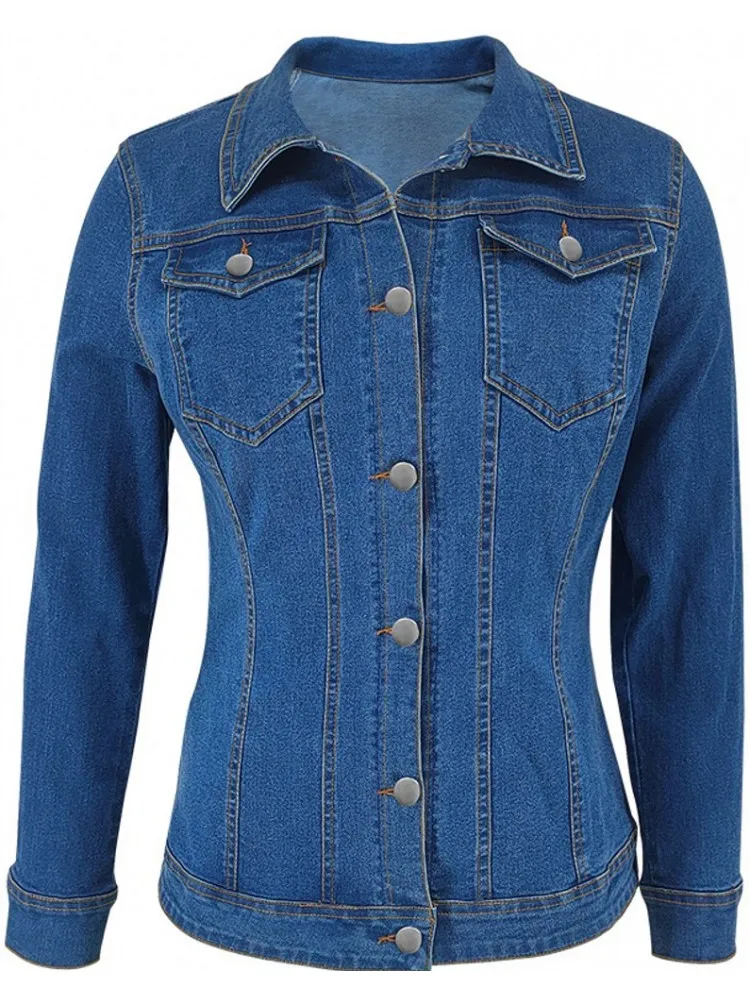 Single Breasted Harajuku Sweater Women Autumn Winter Outer Wear Loose Casual Long Sleeve Streetwear Thick Denim Cardigan Top
