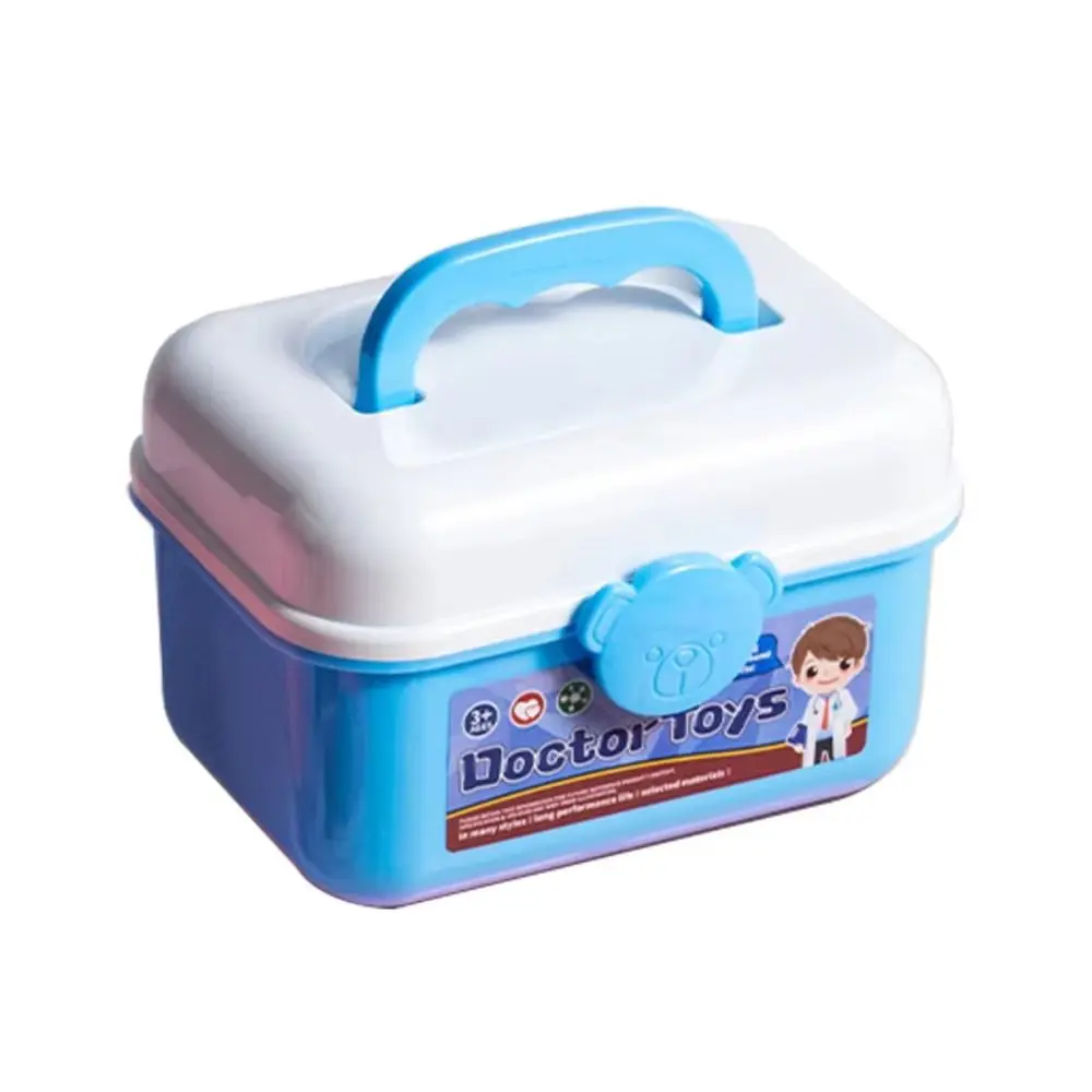 Crianças criativas médico jogar conjunto simulação dentista médico educacional fingir role play kit azul/rosa engraçado