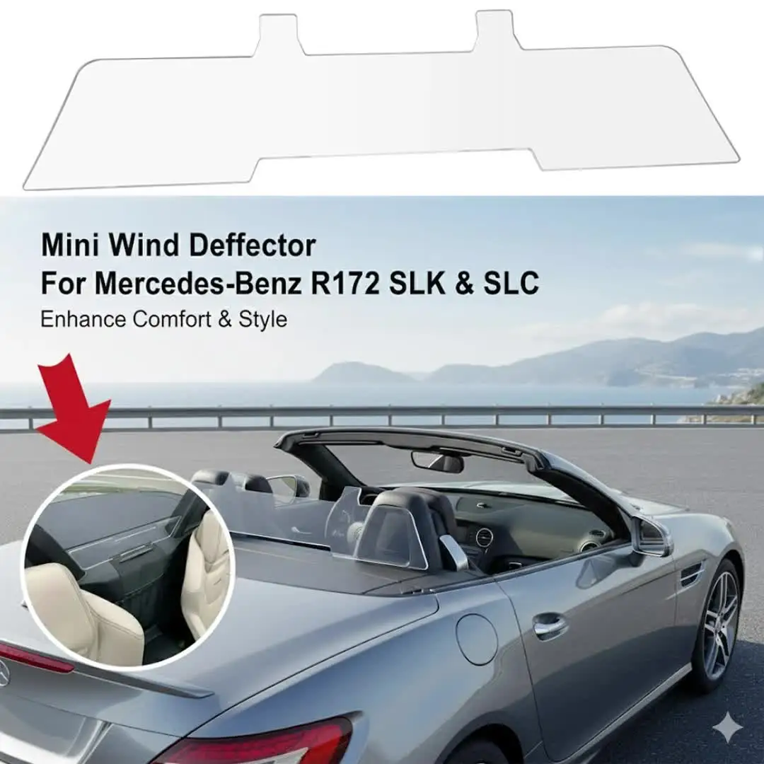 メルセデス・ベンツ用R172 SLK/SLCウィンドデフレクター、透明アクリル