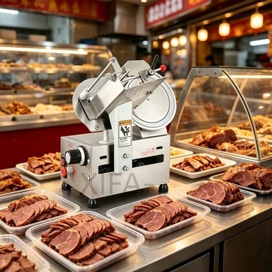 Tabletop Meat Slicer, Semi-Auto, for Small Shops, Cuts Fresh &  Meat