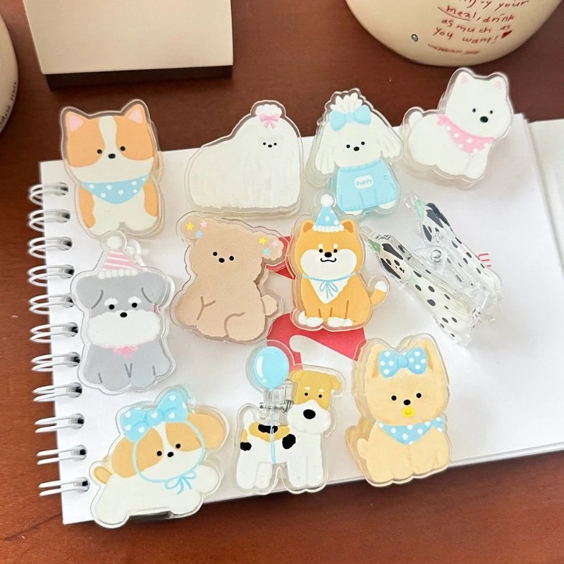Animal PP Clip Long Tail Binder Clips Cute Cartoon Kawaii Snack Sealing Clamp for Students Small Note Scrapbook Paper Clips