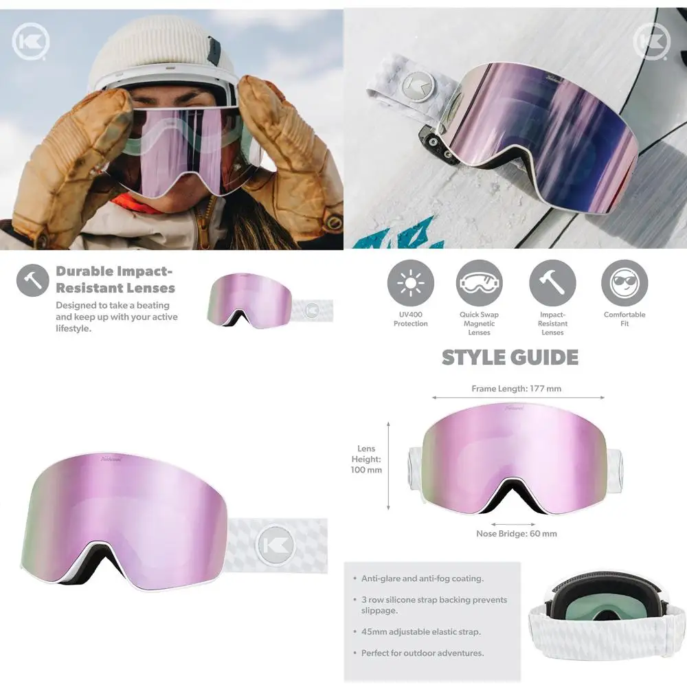 

Очки унисекс для лыж/снеуборда с антибликовым покрытием, противотуманными и защитой UV400