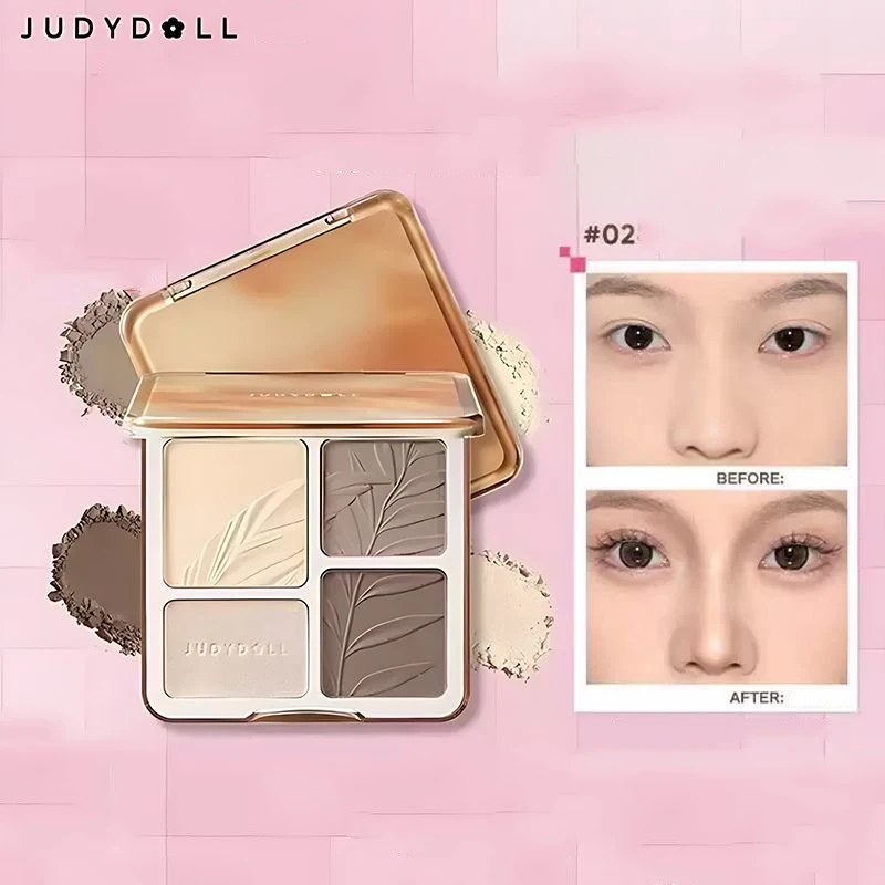 Judydoll Iluminador Maquillaje Contouring Trucco Abbronzanti Tavolozza per il viso Evidenziatori opachi Illumina le ombre in polvere per il viso
