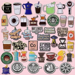 Coffee Brooch Set Series Metal Badge Accessories Wholesale Anime Pins for Caps Brooches for Clothing Badges on Backpack Pin Cap