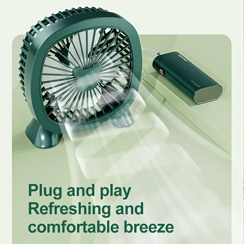 Mini USB Rechargeable Table Fan Portable Desktop Small Fan For Student Dormitory Computer Summer Gadget Home Desk Office