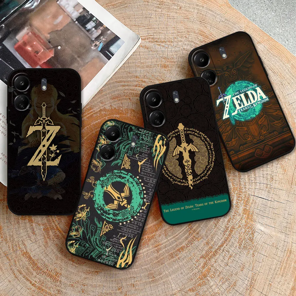 

Anime The Legends of Zeldas Phone Case For Redmi 14C 13C 12 12C 10 10C 9 9A 9C 8 8A 7A A2Plus A1 K60 K40 Ultra Pro Black Cover