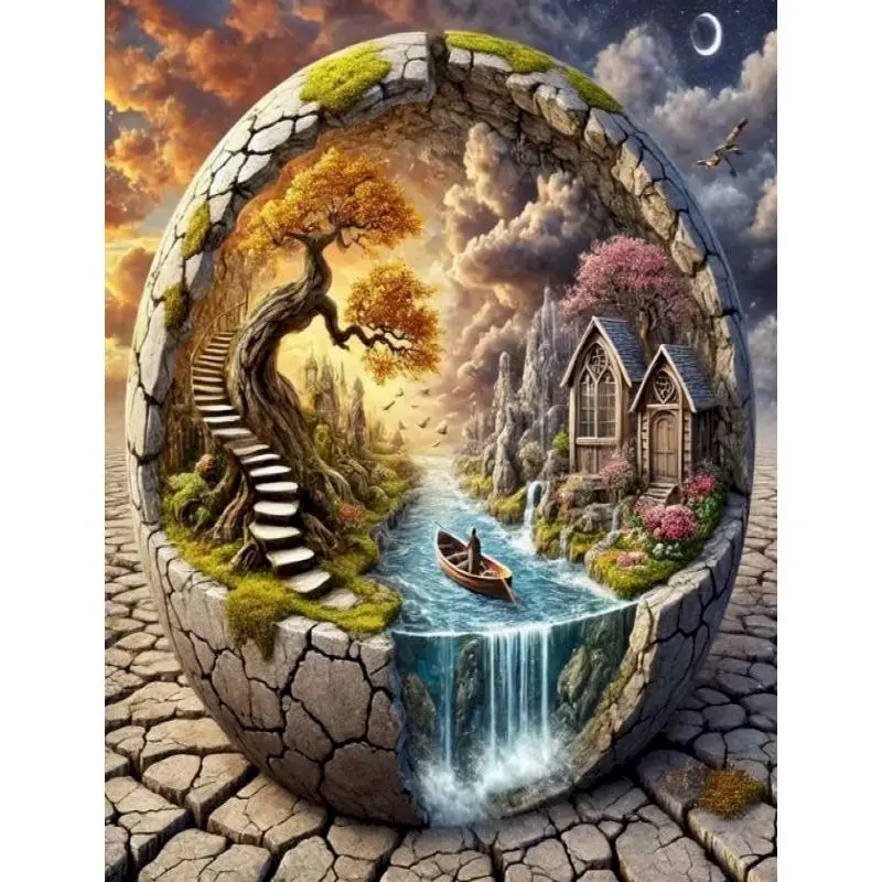 

5d Diamond Painting Kits For Adults For Adults Adult Diamond Art Scenery Full Round Paint With Diamonds Create Wall Art Diy Idea