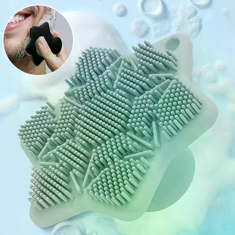 فرشاة استحمام صغيرة لتقشير السيليكون الناعم، فرشاة استحمام يدوية محمولة للعناية بالجسم والوجه - دليل منظف