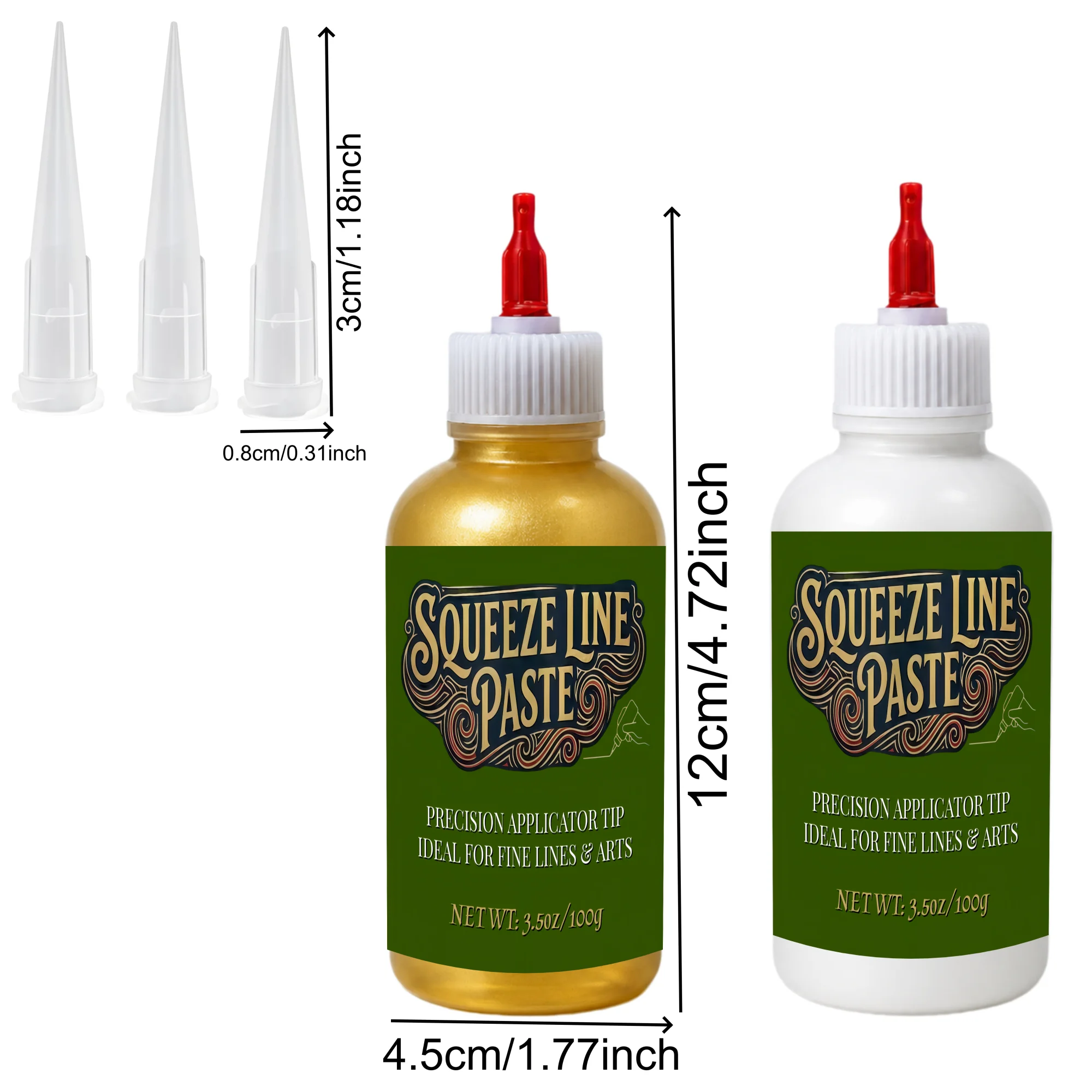 White/Golden Two-Tone 3D Texture Sculpting Paste – Perfect for making handmade holiday gifts and canvas decorative paintings.