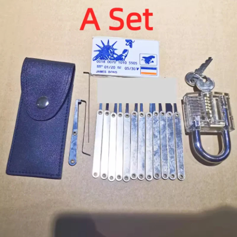 

Набор для обучения слесарным кирпичом с прозрачными замками, съемником сломанных ключей и инструментом натяжного ключа