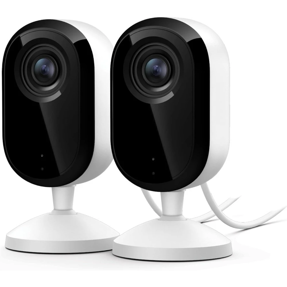 

Основная внутренняя камера безопасности 2K 3-го поколения, проводная подключаемая способность, обнаружение животных, автоматическая защита конфиденциальности, 2 камеры, белая с