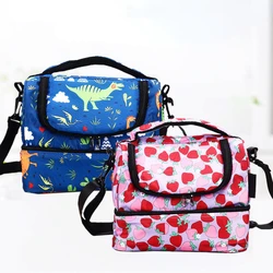 Thickened Lunch Bag Cute Portable Children's Bento Bag Outdoor Waterproof Picnic Insulated Lunch Box Keep Cold Ice Pack