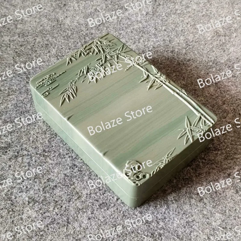 

Songhua Stone Practical Cover Inkstone Set Inkstone BoxCalligraphy Painting Economical and Practical Inkstone Table