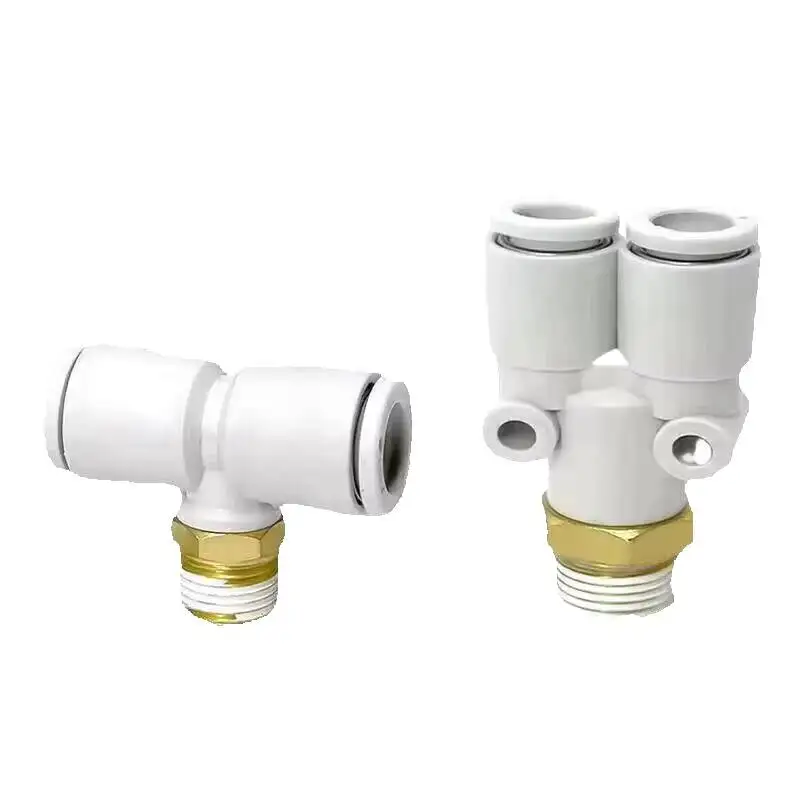 

10PCS original Pneumatic Pipe Connector Kq2u External Thread Tee Kq2t04/06/08/10/12-01/02/03/04/M5