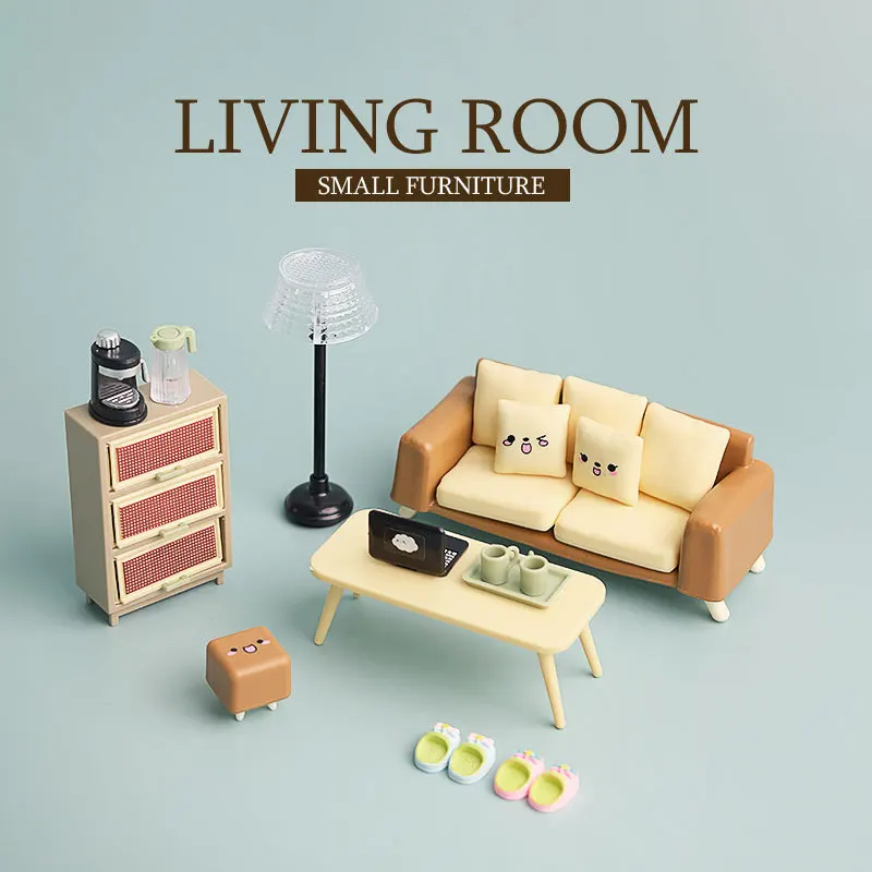 Novas crianças brincar de casa brinquedos diy cena em miniatura montagem modelo correspondência mini loja conveniência café sala estar modelo