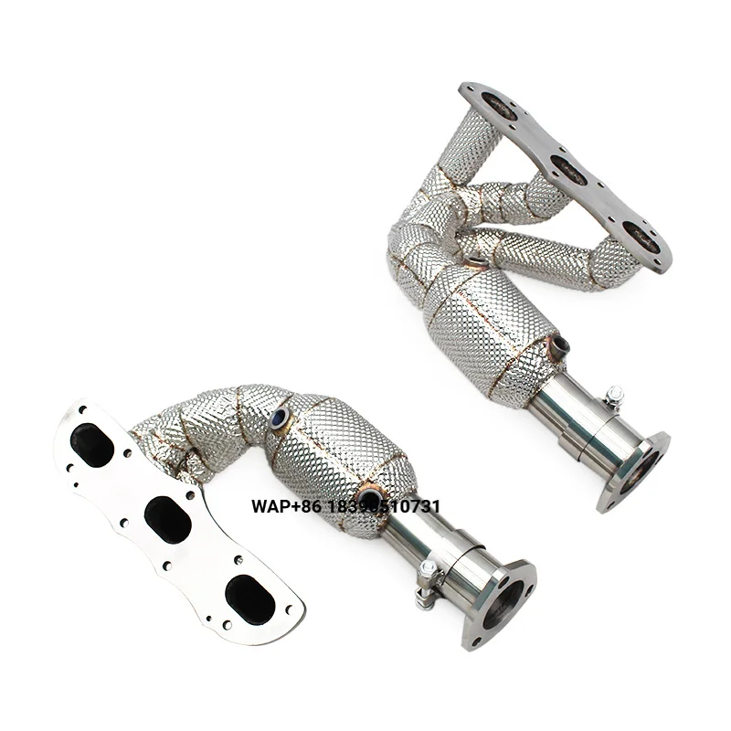 OEM Stainless Steel Header Exhaust Pipes for 911 997/997.2 Carrera 3.6L/3.8L 2008-2011 Manifold With Heat Shield