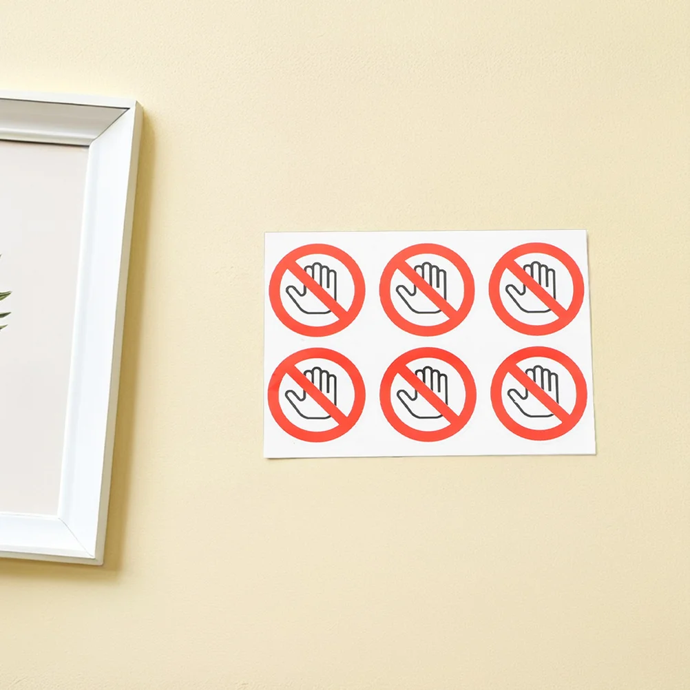 4 Sheets Do Not Touch Warning Stickers Self Adhesive Safety Signs for Machinery Workshops Factories Public Places Strong