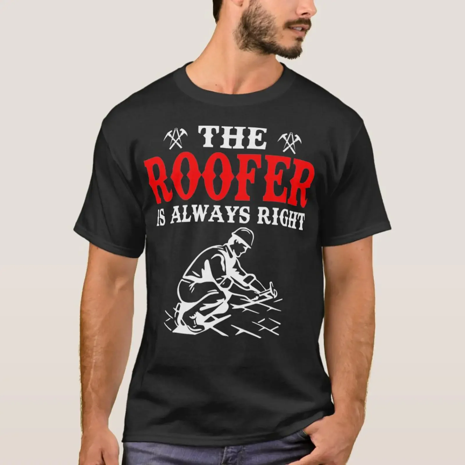Funny The Roofer Is Always Right Roofing Premium T Shirt vintage Washed Stylish Breathable streetwear Versatile Slightly Unisex