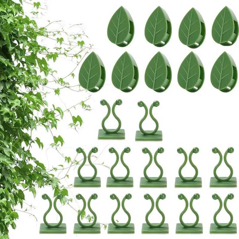 10PCS Plant Climbing Wall Fixture Clips Plant Fixer Self-Adhesive Hooks Invisible Wall Fixing Clip Vines Holder for Home Decor