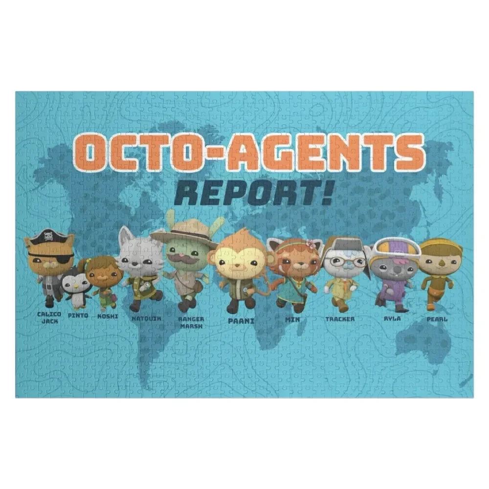 

Octo Agents Jigsaw Puzzle Wood Animals Customizeds For Kids Customized Photo Puzzle