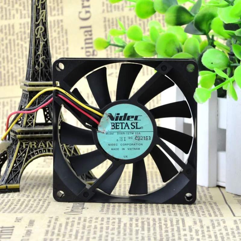 D08R-12TM 03a 12V 0.12a 3-Wire Cpu Ultra-Quiet Cooling Fan 8015 D08R