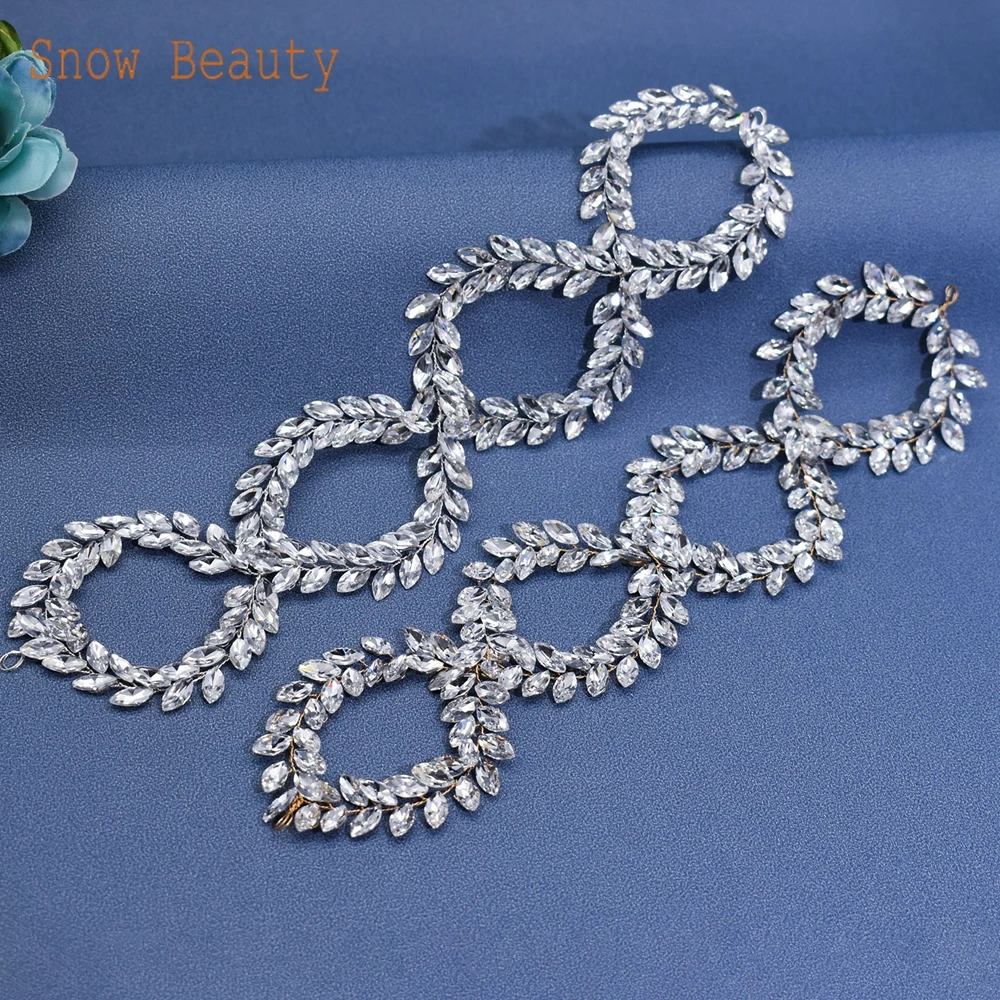 Dz006 Bruiloft Tiara Bruids Haaraccessoires Kristallen Hoofddeksels Vrouwen Hoofdtooi Feest Sieraden Bruiloft Strass Tiara Hoofdband