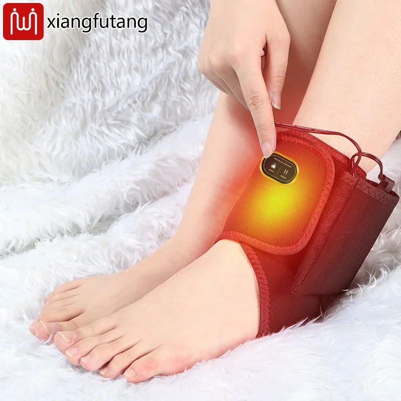 

Electric Heated Ankle Massager - 3-Level Adjustment - Muscle Relax & Ankle Joint Comfort - Foot Care for Fitness Fans/Seniors