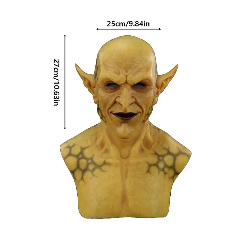 2020 New Halloween Scary Mask Yellow Imp Demon Mask Party Costume Cosplay Props For Adults