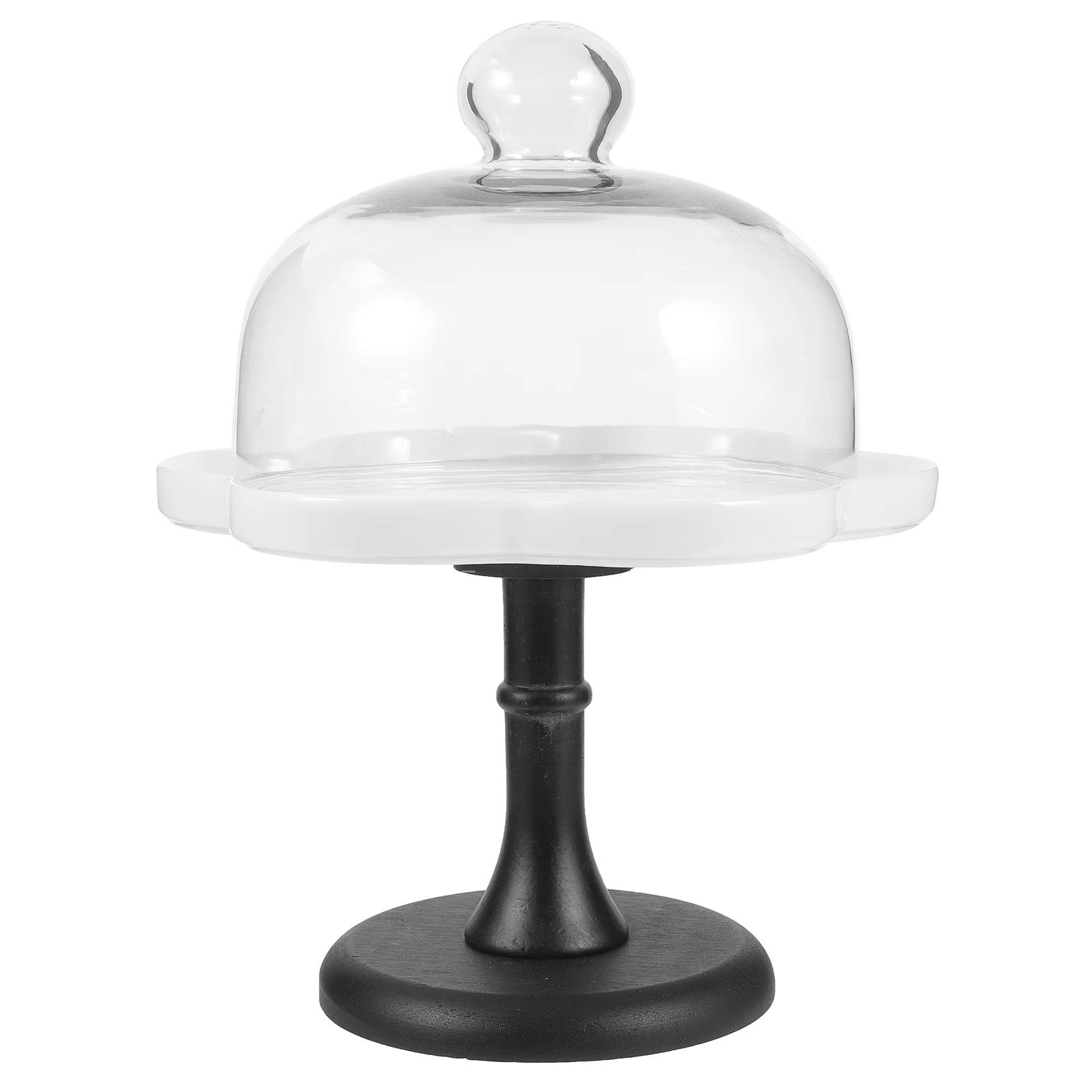 

Tall Footed Cake Stand Clear Glass Dome Dessert Tray Cake Holder Ideal for Birthday Thanksgiving Christmas Dessert Stand