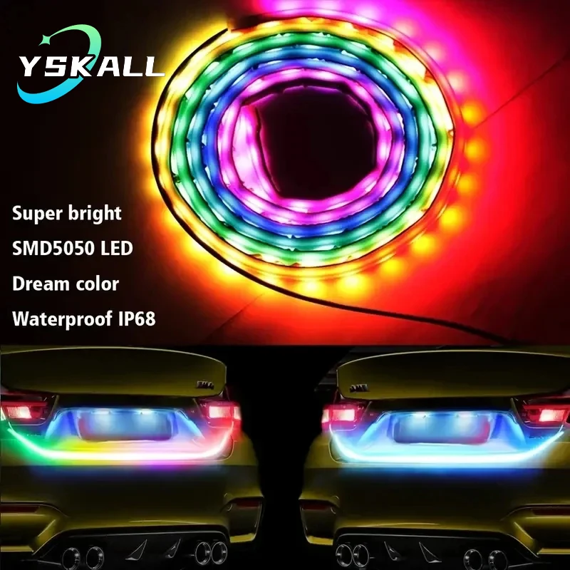 

Car Signal Colorful Lamp DRL Turn Signal Lamp Tail Truck Tailgate Light Bar LED Strip Reverse Brake Exterior Decorative Lamp