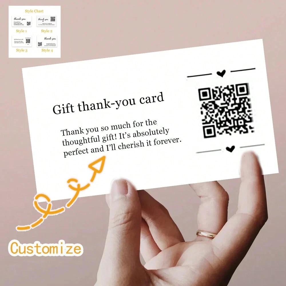 Customized Cards Greeting QR Code Payment Coupons Event Counter Cards For Birthday Party Holiday Wedding Confession