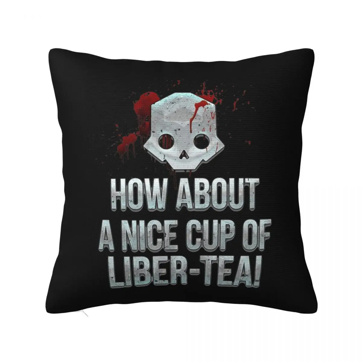 Helldivers Game Skull Square Pillow Covers Polyester Room Cushion Case Creative Throw Pillow Case 45*45