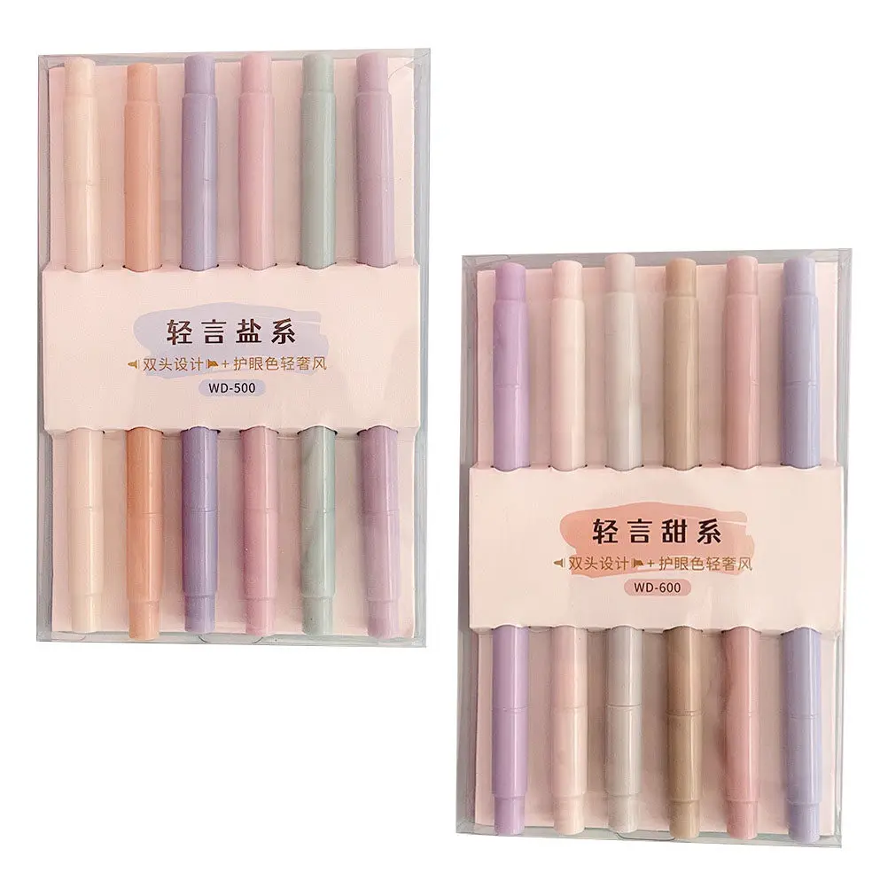 

12Pcs Highlighters Portable Markers Water-Based Pigment Household Pens Smooth Writing School Office Supplies