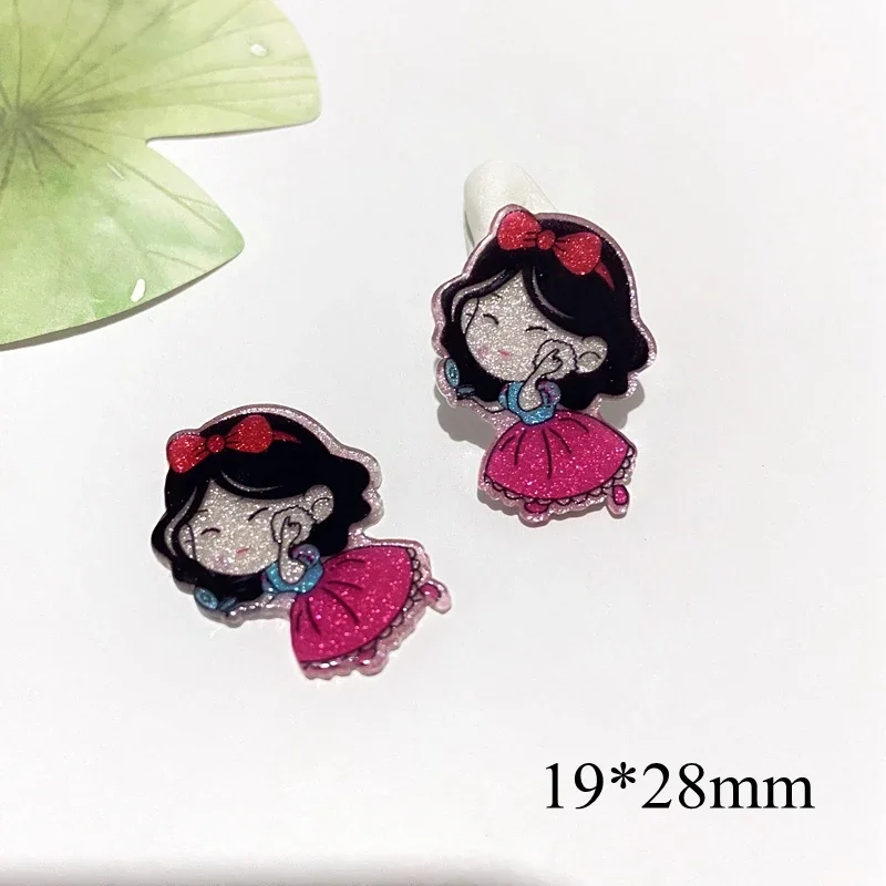 20Pcs Mini Makeup Girls Accessory Flat Back Jewelry Ornaments Mermaid Ring Ear Stud Jewelry Make Scrapbook Decor Home Crafts