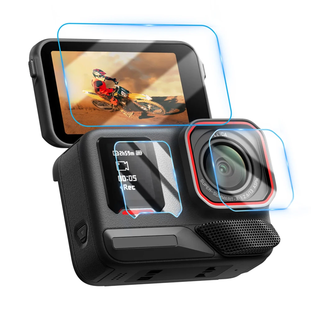 2 упаковки защитных пленки из закаленного стекла для Insta360 Ace Pro 2, защитная пленка для объектива 9H для Insta360 Ace Pro 2 Cam