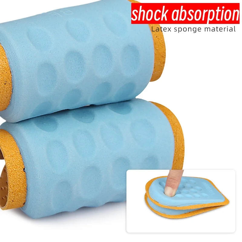 Latex Shock Absorbing Sports Heel Pad, couro de vaca, salto alto, resistente ao desgaste, palmilhas de sapatos, homens e mulheres, novo