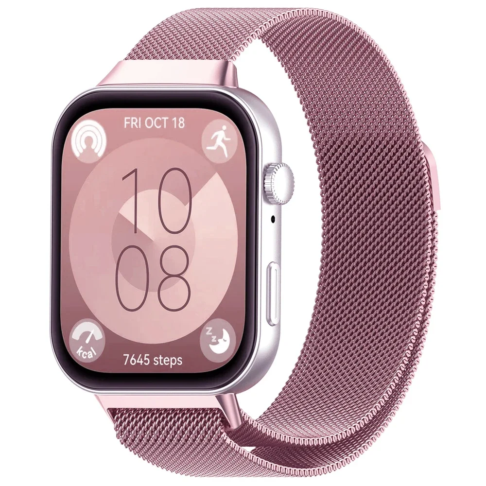 

Миланский ремешок-петля для часов Huawei FIT 3, умный магнитный ремешок из нержавеющей стали Correa для Huawei fit3 2024, новейшие аксессуары