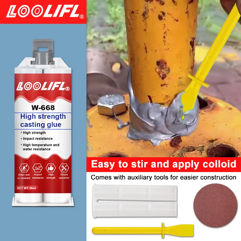 Metal Repair Adhesive High Strength Bonding Sealant Weld Seam Metal Adhesive Heat Resistance Strong CastingGlue