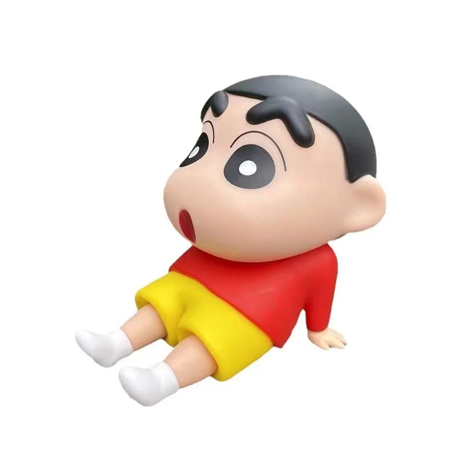 Crayon Shin-Chan figura de Anime soporte para teléfono Kawaii adornos de escritorio soporte para teléfono Mini colección GK juguetes de decoración regalos para niñas