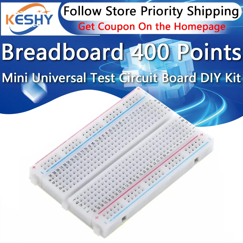 

400 Tie Points Solderless PCB Breadboard Mini Universal Test Protoboard DIY Bread Board Bus Test Circuit Board For arduino