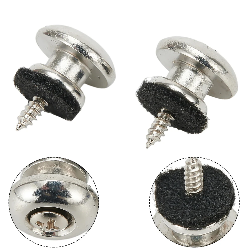2Pcs Guitar Strap Button Locks With Secure Screws For Bass Ukulele And Electric Guitar Strap Buckle System Music Instruments