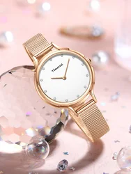 Top Brand Fashion Ladies Watches Stainless Steel Band Quartz Female Wrist Watch Ladies Gifts Clock Relogio Feminino