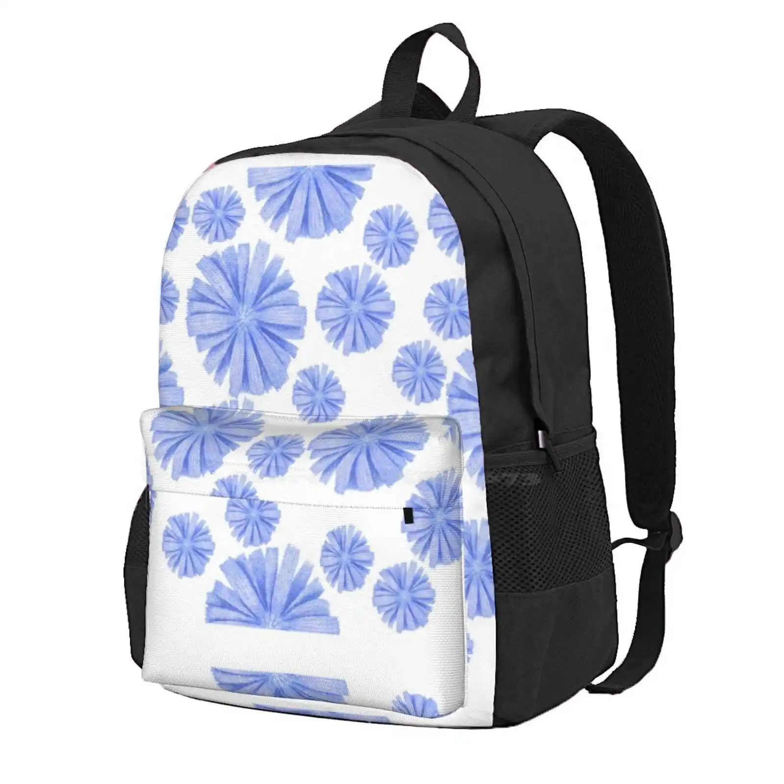 Sweet Chicory Hot Sale Schoolbag Backpack Fashion Bags Blue Cute Wildflower Botanical Nature Zen Pastel Summer