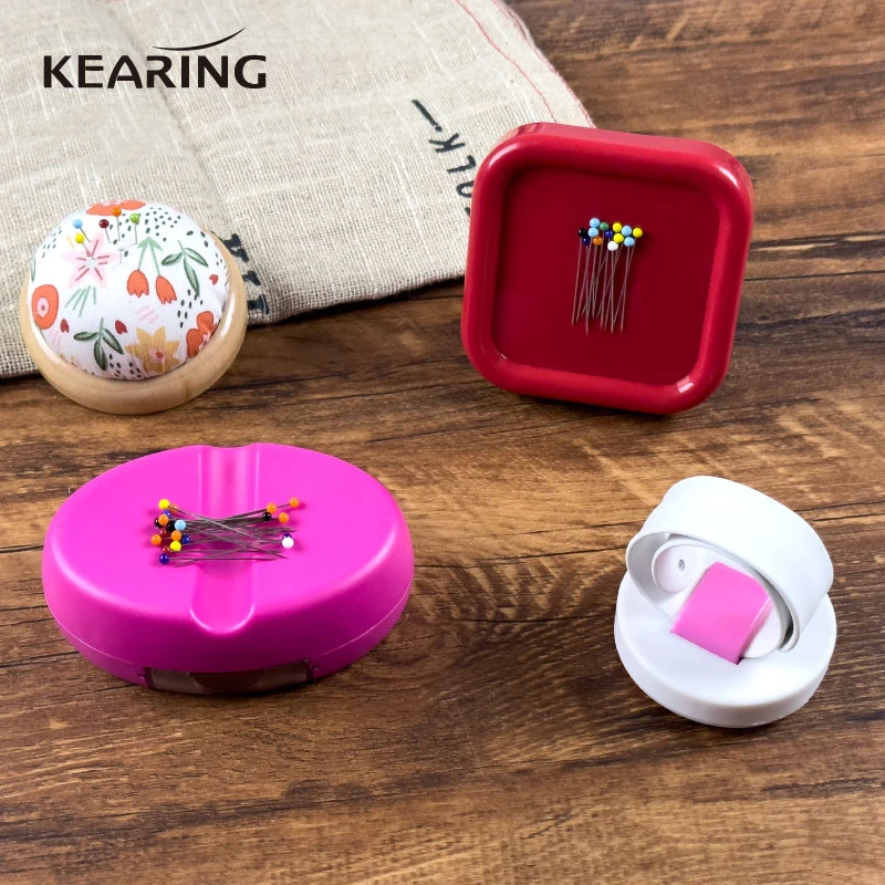 Kearing Magnetic Needle Work Pad for Sewing Wrist Hand Safety Pin Cushion Storage Apparel Pin Holder Sewing Supplies