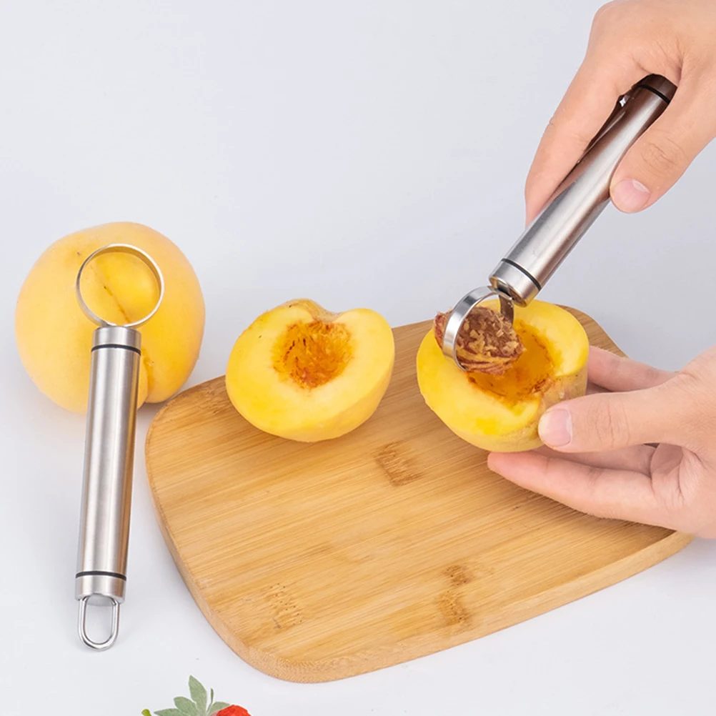 

3pcs Stainless Steel Fruit Corer Tool For Apple Peach Pear Core Remover Kitchen Utensil Efficient Cherry Date Pit Remover Red