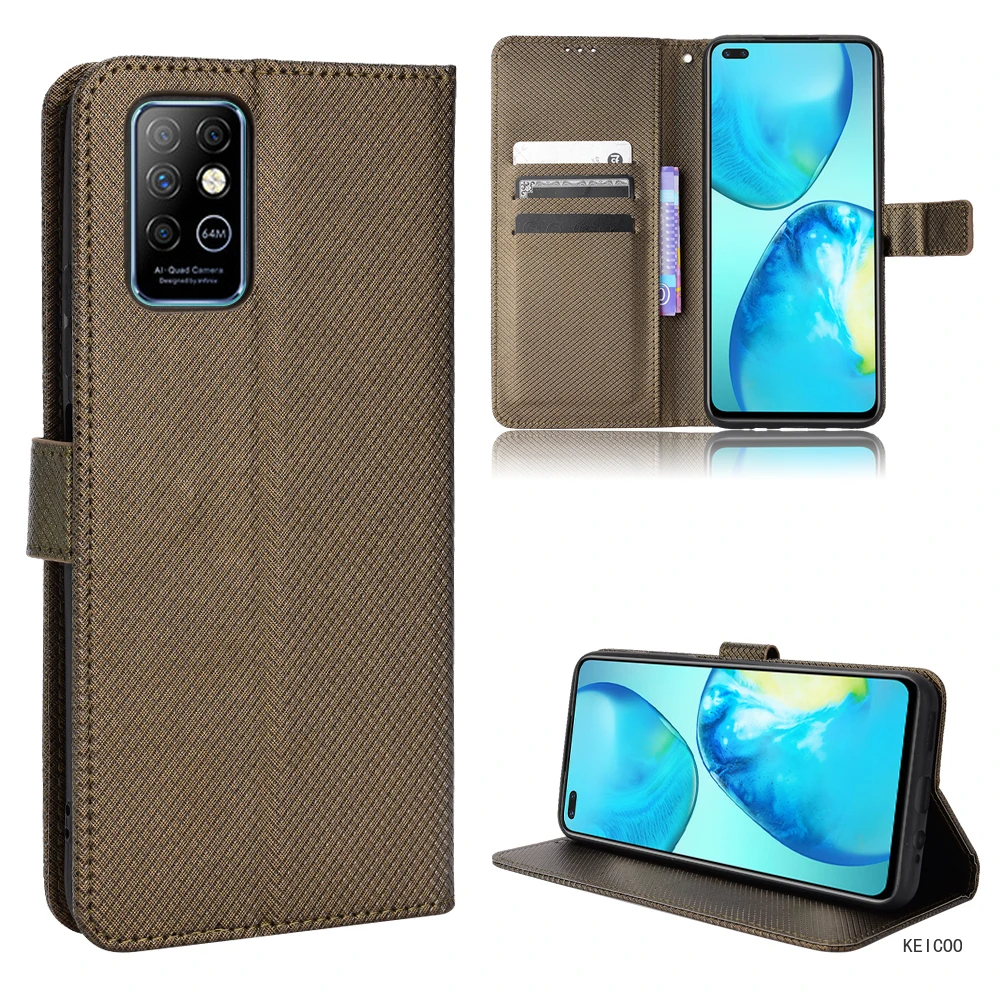 Diamond pattern leather cover For Infinix Zero 8 X687 X683 X692 X682 X688 Smart 5 X689 X689D X689C X693 X695 X695C India shell