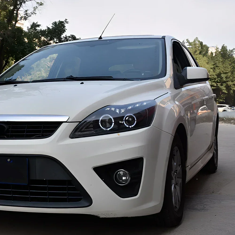 

Для Ford Focus 2009-2011 автомобильные передние фонари, обновленный мигающий сигнальный свет, 2 линзы проектора, аксессуары, светодиодные автомобильные фары в сборе