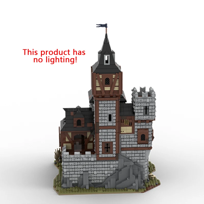 Castelo medieval modelo moc tijolos de construção clássico pedra tijolo castelo tecnologia modular presentes feriado montar crianças brinquedo terno