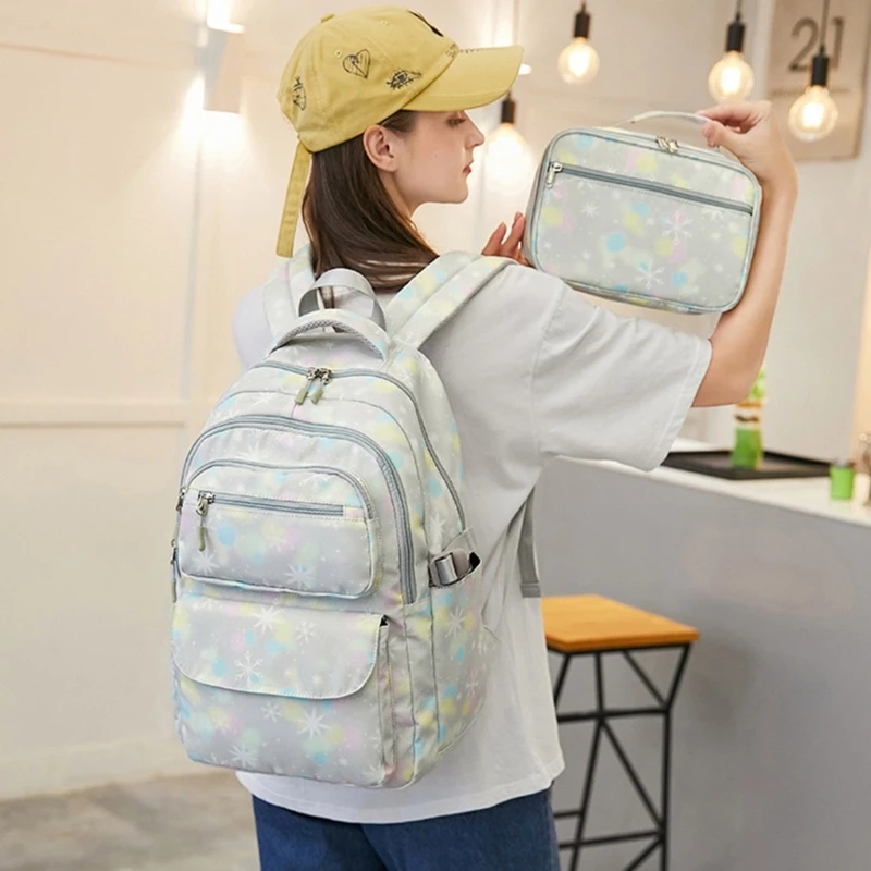 Mochila para niñas adolescentes, mochila escolar para niños, bolsa almuerzo ligera