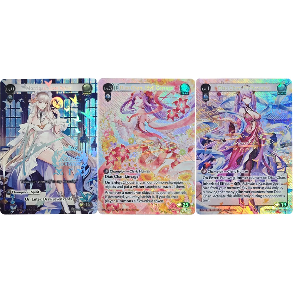 

Grand Archive TCG Collection Card Champion Morrigan Lost Spirit CPR Promotional Cards Refractive Colorful Flash Card Child Gifts